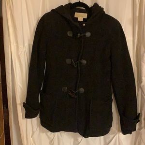 MK black wool coat size small